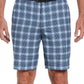 PGA Tour Men's Moisture Wicking Stretch Plaid Golf Shorts Blue Size 38