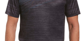 PGA Tour Men's Textured Polo Shirt Black Size Medium