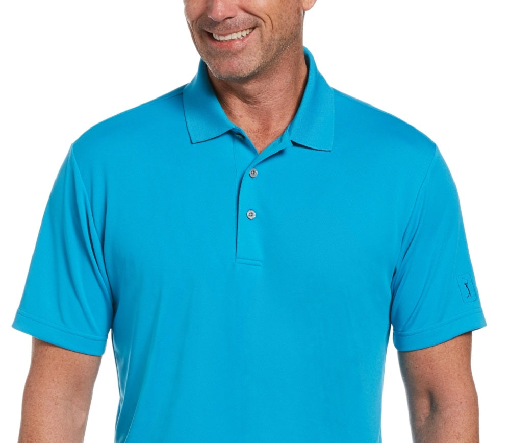 PGA Tour Men's Airflux Polo Shirt Blue Size X-Large
