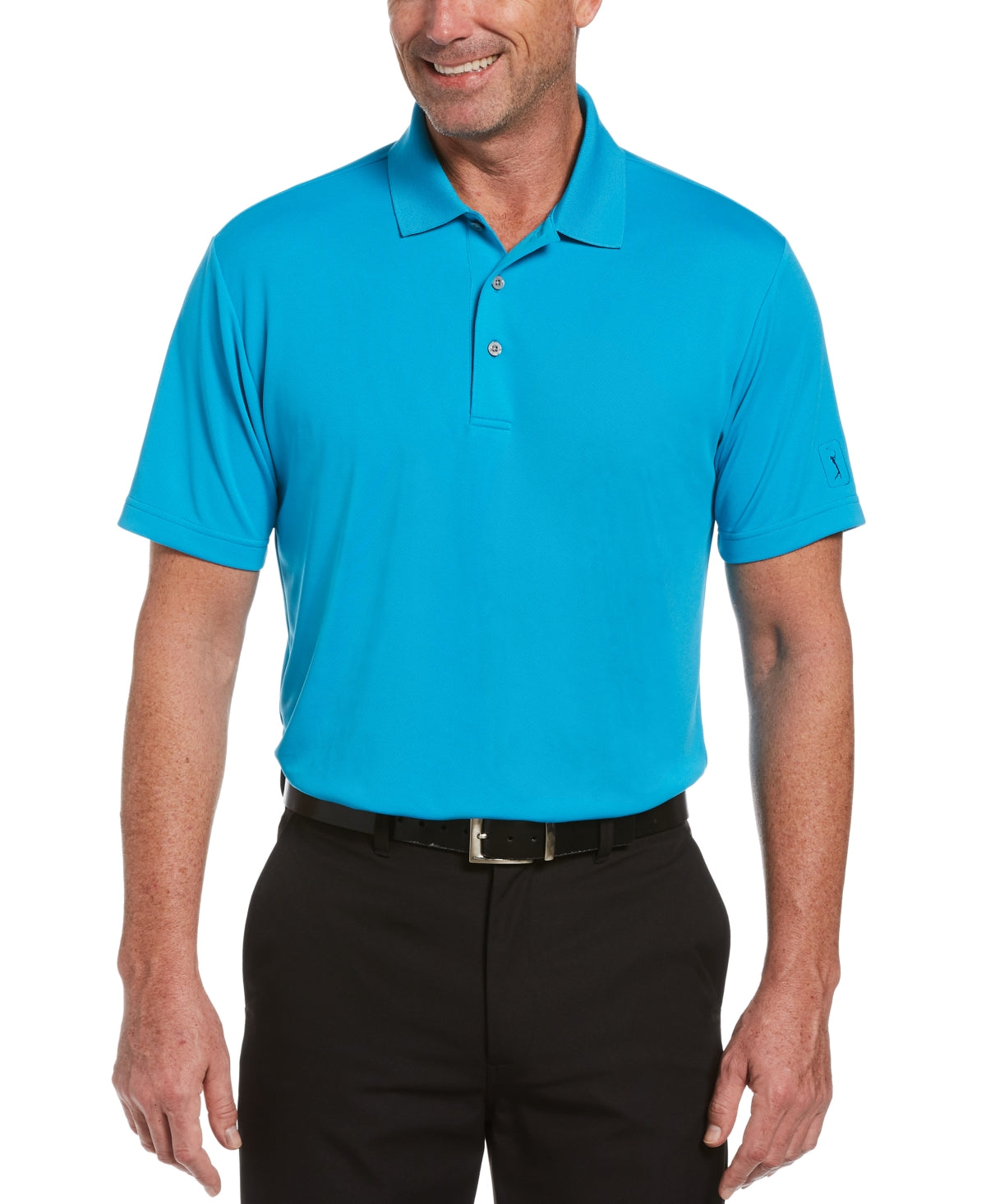 PGA Tour Men's Airflux Polo Shirt Blue Size X-Large