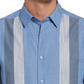Cubavera Men's Ecoselect Paneled Shirt Blue Size Large