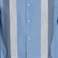Cubavera Men's Ecoselect Paneled Shirt Blue Size Large