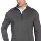 PGA Tour Men's Sun Shade Stretch Quarter Zip Golf Striped Pullover Black Size Medium
