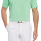 PGA Tour Men's Feeder Stripe Performance Golf Polo Shirt Green Size Medium