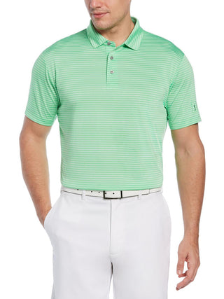 PGA Tour Men's Feeder Stripe Performance Golf Polo Shirt Green Size X-Large