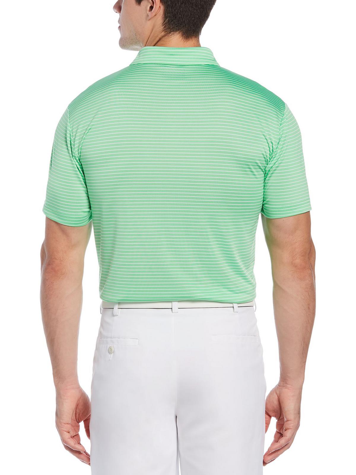 PGA Tour Men's Feeder Stripe Performance Golf Polo Shirt Green Size X-Large