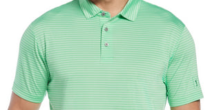 PGA Tour Men's Feeder Stripe Performance Golf Polo Shirt Green Size X-Large