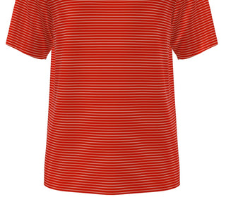 PGA Tour Men's Feeder Stripe Performance Golf Polo Shirt Red Size Small