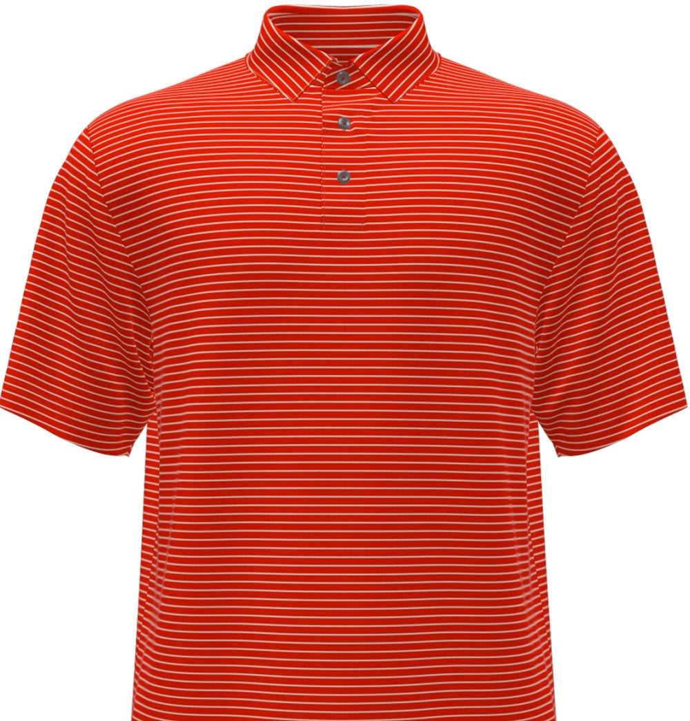 PGA Tour Men's Feeder Stripe Performance Golf Polo Shirt Red Size XX-Large