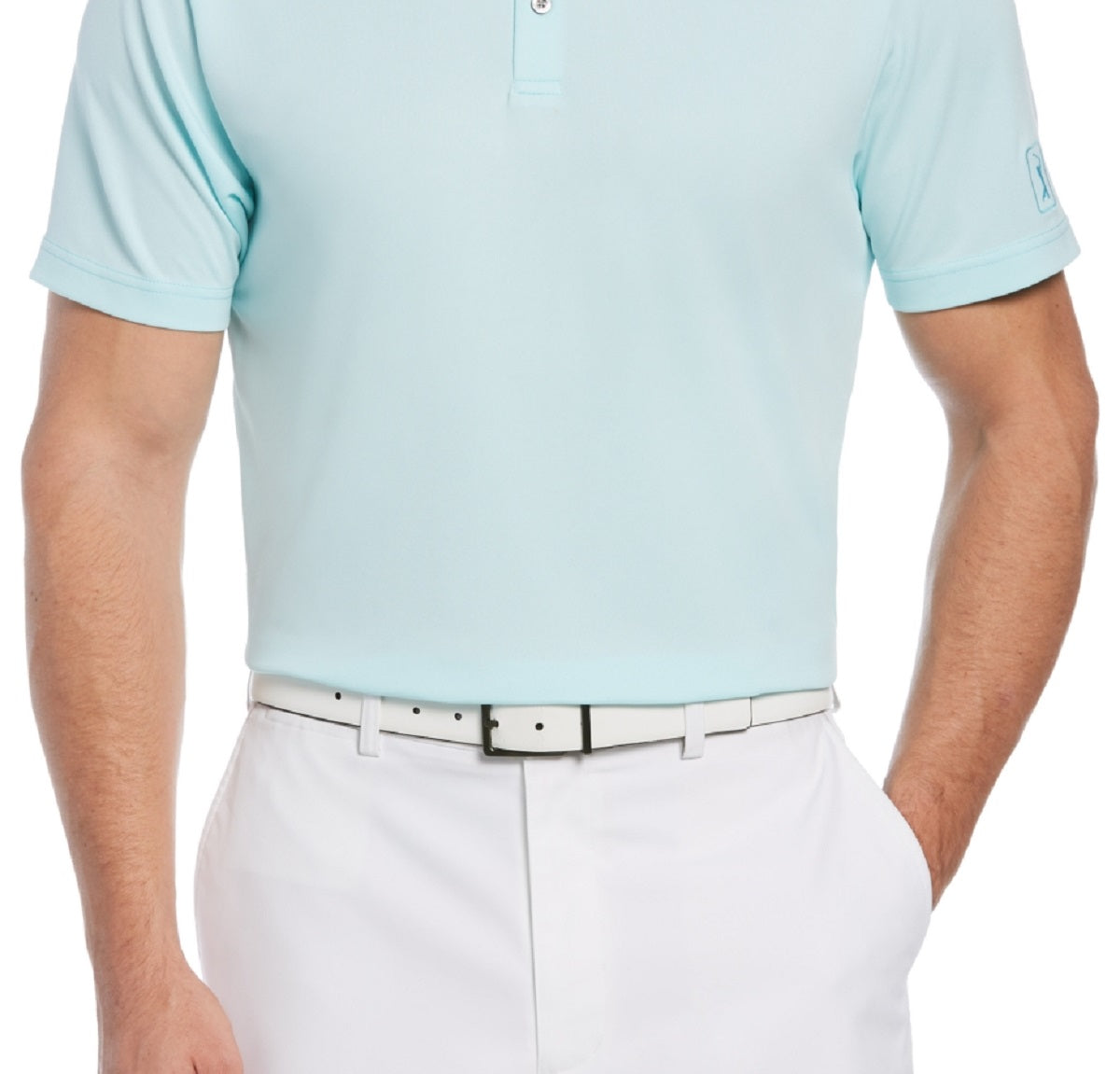 PGA Tour Men's Edge Collar Polo Shirt Blue Size X-Large