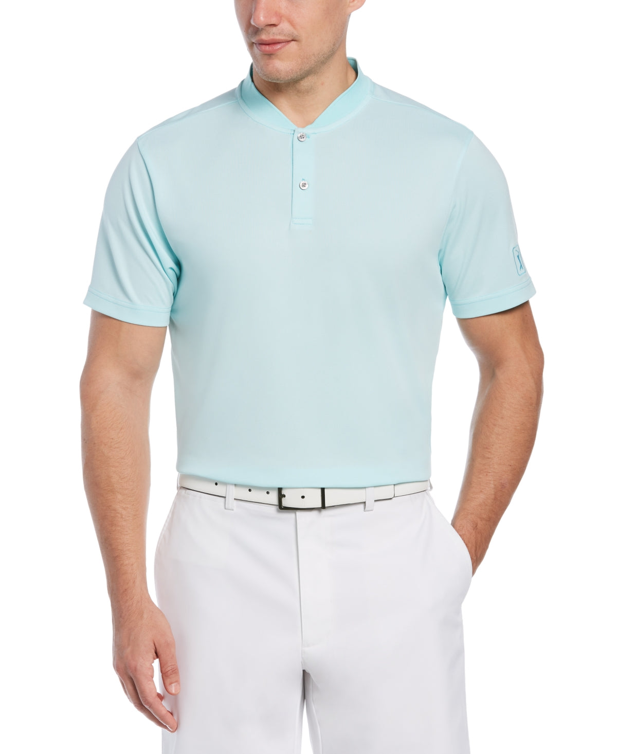 PGA Tour Men's Edge Collar Polo Shirt Blue Size X-Large
