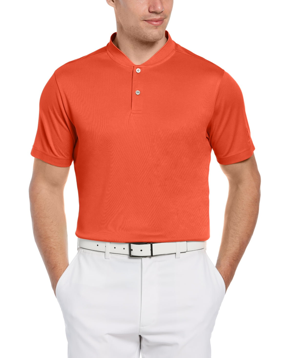PGA Tour Men's Edge Collar Polo Shirt Orange Size Large