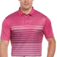PGA Tour Men's Contrast Stripe Polo Shirt Pink Size Medium