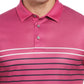 PGA Tour Men's Contrast Stripe Polo Shirt Pink Size Medium
