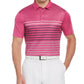 PGA Tour Men's Contrast Stripe Polo Shirt Pink Size Medium
