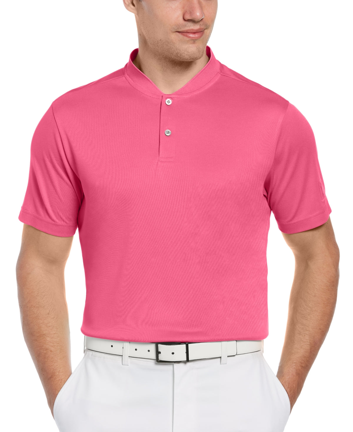 PGA Tour Men's Edge Collar Polo Shirt Pink Size XL
