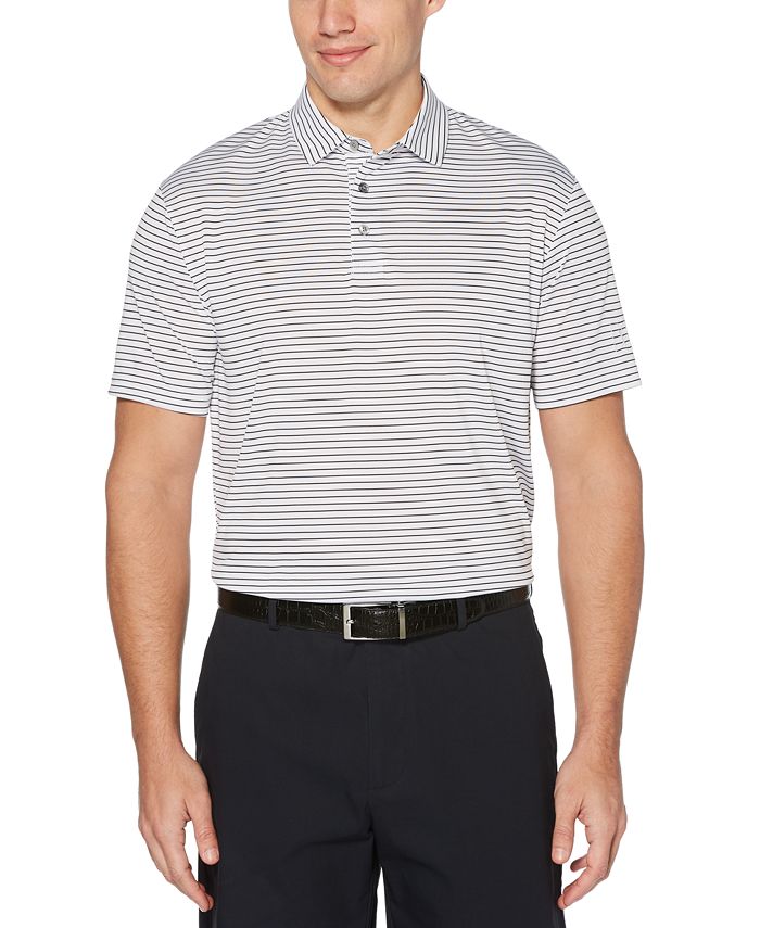 PGA Tour Men's Feeder Stripe Performance Golf Polo Shirt White Size XX-Large