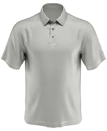 PGA Tour Men's Feeder Stripe Performance Golf Polo Shirt White Size XX-Large