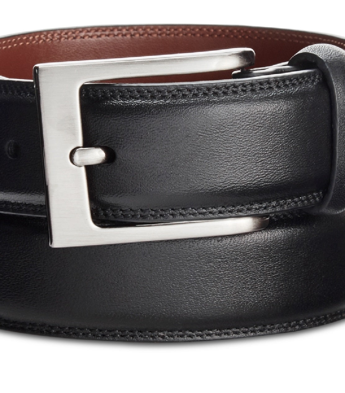 Perry Ellis Men's Leather Belt Black Size 30