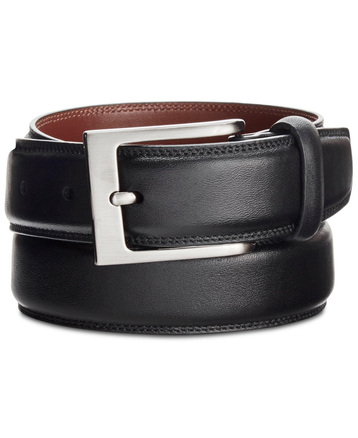 Perry Ellis Men's Leather Belt Black Size 30