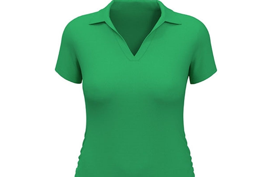 PGA Tour Women's Airflux Short Sleeved Golf Polo Shirt Green Size X-Small