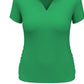 PGA Tour Women's Airflux Short Sleeved Golf Polo Shirt Green Size X-Small