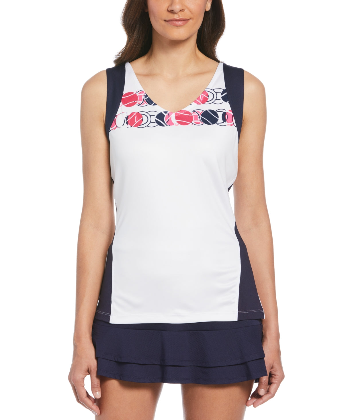 Grand Slam Women's Engineered Down The Line Tank Top White Size X-Large