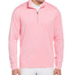 Pga Tour Men's Sun Shade Stretch Quarter-Zip Golf Striped Pullover Pink Size L