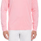 Pga Tour Men's Sun Shade Stretch Quarter-Zip Golf Striped Pullover Pink Size L