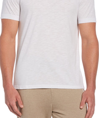 Cubavera Men's Slub Henley T-Shirt White Size Medium
