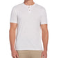 Cubavera Men's Slub Henley T-Shirt White Size Medium