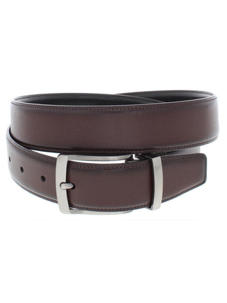 Perry Ellis Men's Leather Reversible Dress Belt Brown Size 32