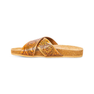 Myra - Women's Gracie Hand Tooled Sandals