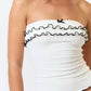 Blue Blush - Ribbed Tube Top with Bow Detail