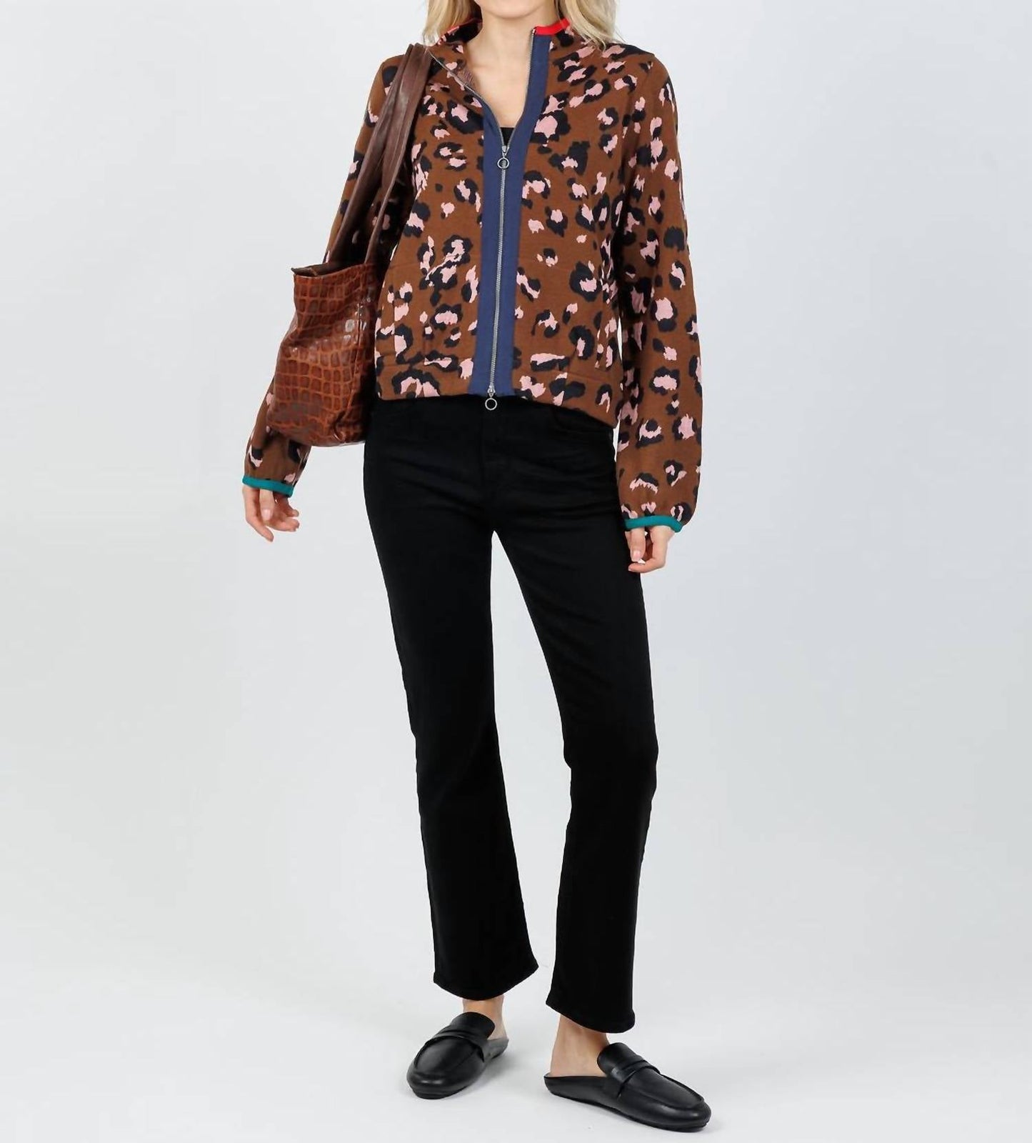 Aldo Martins - Olimpo Leopard Zip Sweater