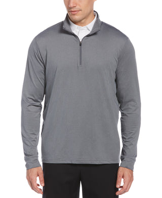 PGA Tour Men's Sun Shade Stretch Quarter Zip Golf Striped Pullover Grey Size XX-Large