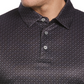 PGA Tour Men's Athletic Fit Watercolor Geo Print Performance Golf Polo Shirt Black Size Medium
