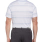PGA Tour Men's Athletic Fit Ombre Performance Polo Shirt White Size Small
