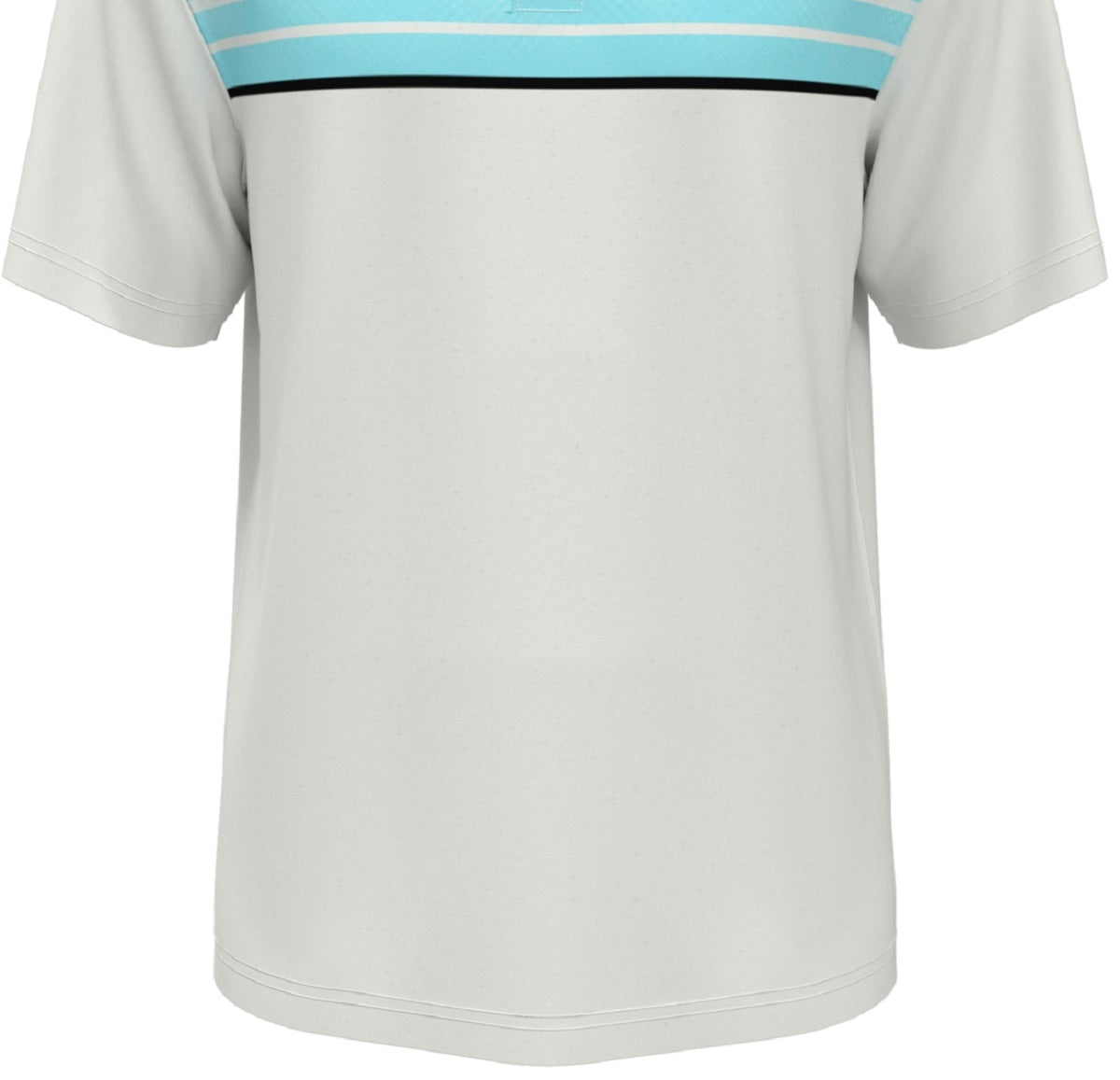 PGA Tour Men's Athletic Fit Geo Stripe Print Performance Golf Polo Shirt White Size X-Large
