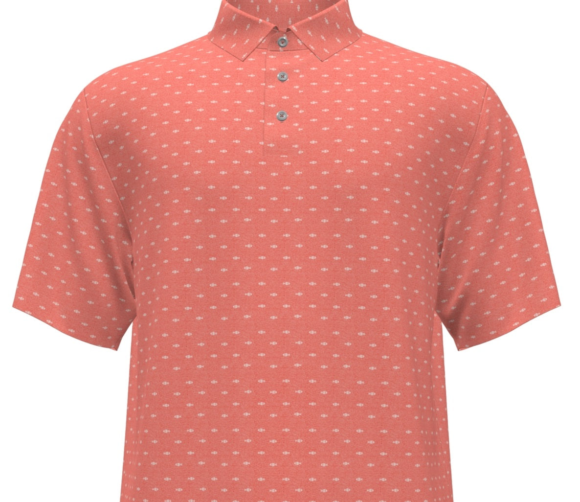 PGA Tour Men's Conversational Print Golf Polo Red Size X-Large
