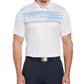PGA Tour Men's Blocked Stripe Golf Polo White Size Small