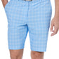 PGA Tour Men's Plaid Print Golf Shorts Blue Size 42