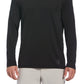PGA Tour Men's Mixed Media Sun Protection Golf Shirt Black Size Small