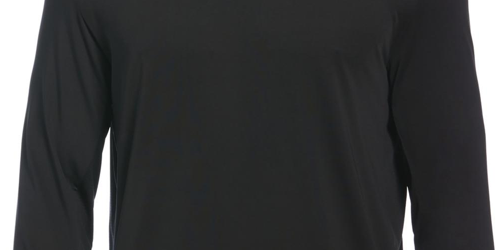 PGA Tour Men's Mixed Media Sun Protection Golf Shirt Black Size X-Large