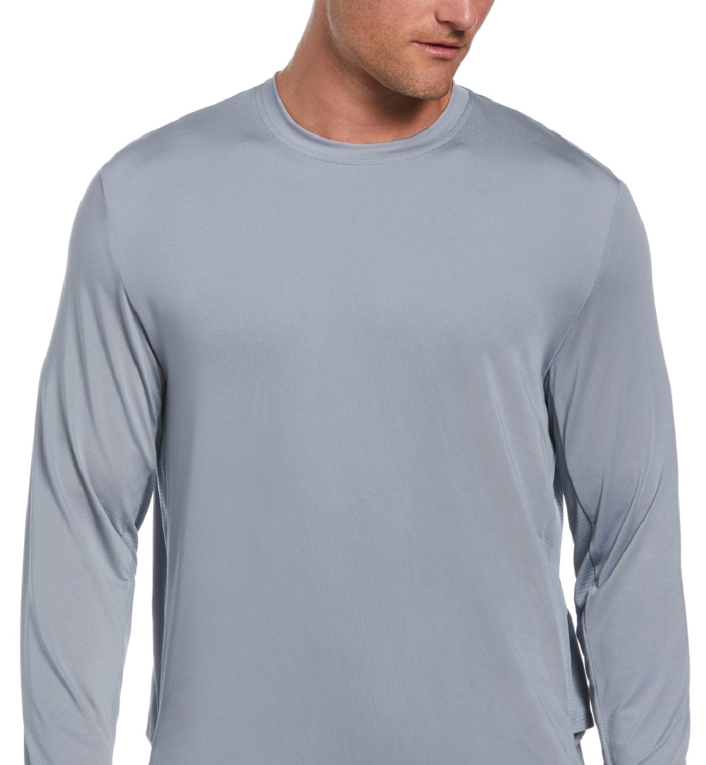 PGA Tour Men's Mixed Media Sun Protection Golf Shirt Gray Size X-Large