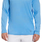 PGA Tour Men's Mixed Media Sun Protection Golf Shirt Blue Size X-Large