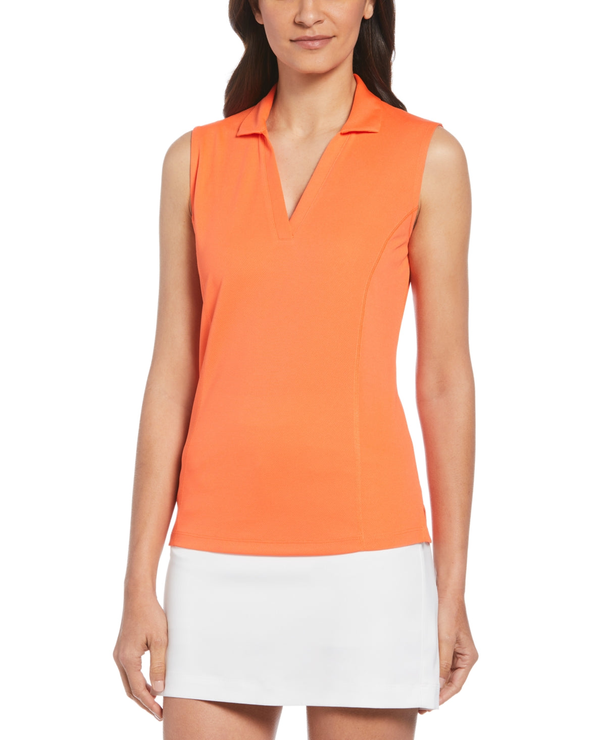 PGA Tour Women's Airflow Top Orange Size Small
