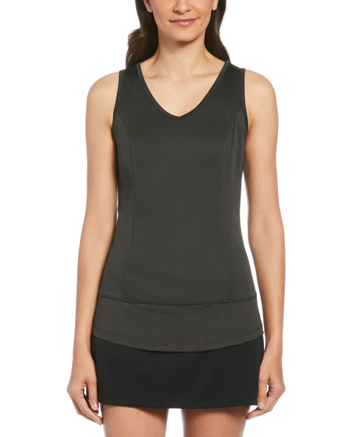 PGA Tour Women's Mesh Back Tank Top Black Size Medium