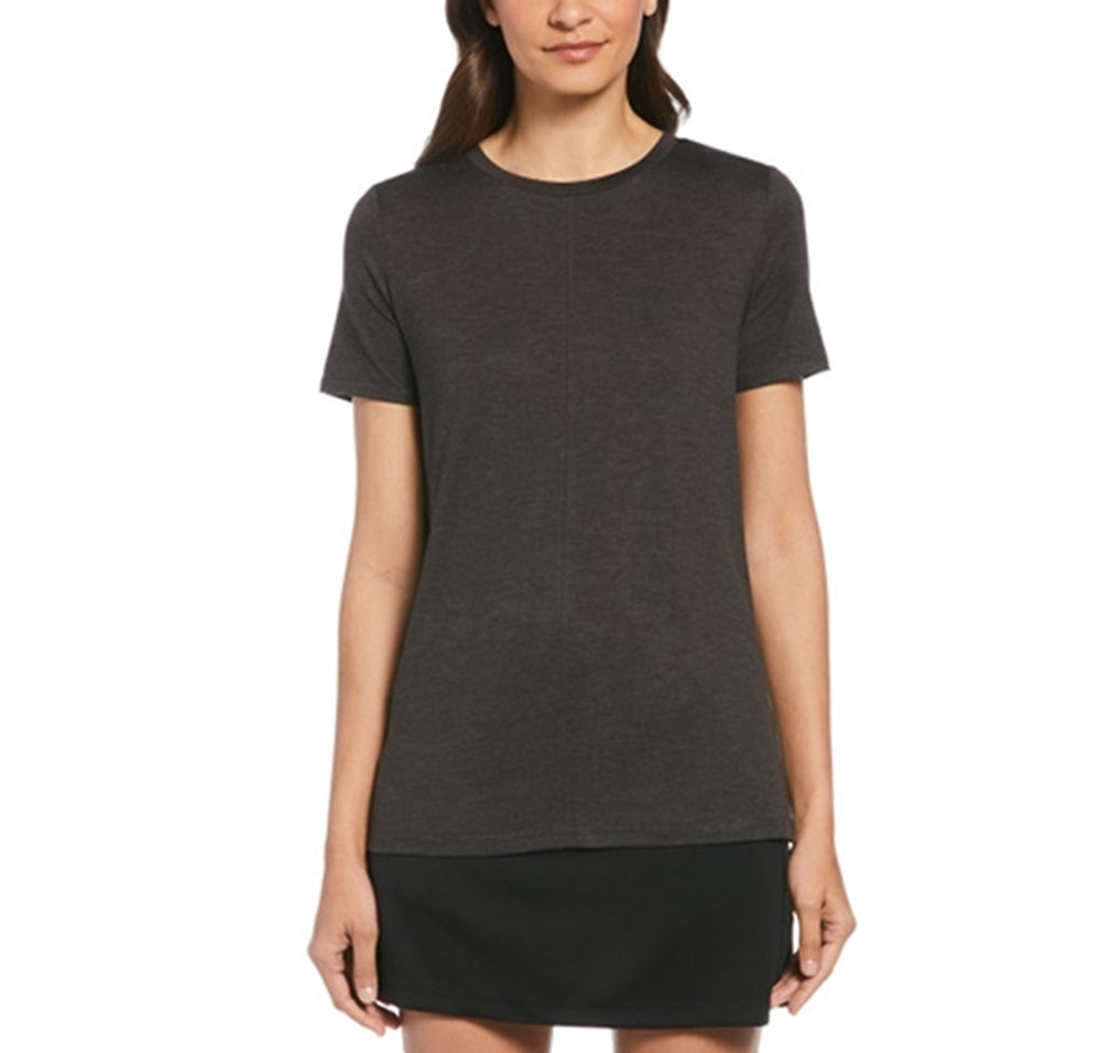 PGA Tour Women's Cutout T-Shirt Black Size Medium