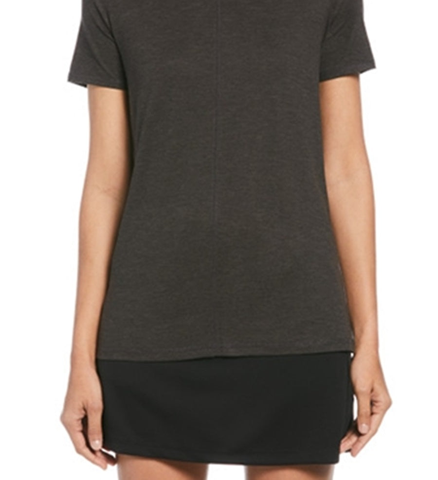 PGA Tour Women's Cutout T-Shirt Black Size Medium